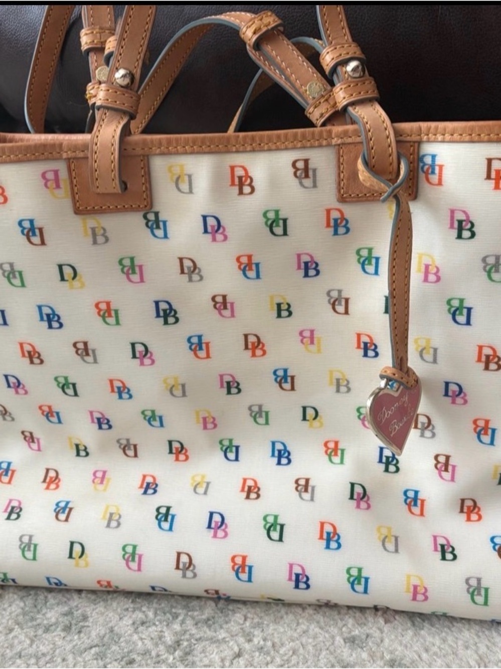 Y2K Dooney & Bourke IT monogram multicolor large bag
